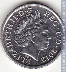 monedas de Europa - Reino Unido -  5 Pence