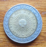 monedas de America - Argentina -  NUEVO PESO ARGENTINO- (ANVERSO)