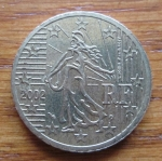 monedas de Europa - Francia -  MONEDA EURO CENT FRANCIA - (REVERSO)