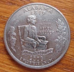 monedas de America - Estados Unidos -  MONEDA USA CONMEMORATIVA ESTADOS- ALABAMA - REVERSO