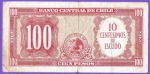 monedas de America - Chile -  BANCO CENTRAL DE CHILE - CIEN PESOS - CONDOR. ( REVERSO )