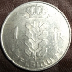 monedas de Europa - B�lgica -  1977 (Reverso)