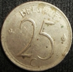 monedas de Europa - B�lgica -  1964 (Reverso)