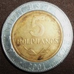 monedas de America - Bolivia -  2001 (Reverso)