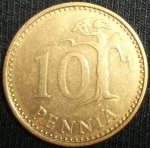 monedas de Europa - Finlandia -  1972 (Reverso)