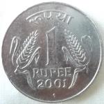 monedas de Asia - India -  2001 (Reverso)