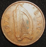 monedas de Europa - Irlanda -  1975 (Anverso)