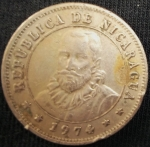 monedas de America - Nicaragua -  1974 (Anverso)