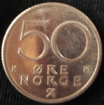 monedas de Europa - Noruega -  1992 (Reverso)