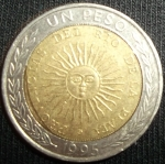 monedas de America - Argentina -  1995 (Anverso) leyenda delgada