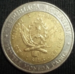 monedas de America - Argentina -  1995 (Reverso) leyenda delgada