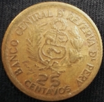 monedas de America - Per� -  1965 (Anverso)