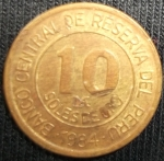 monedas de America - Per� -  1984 (Reverso)