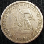 monedas de Europa - Portugal -  1965 (Anverso)