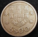 monedas de Europa - Portugal -  1965 (Reverso)