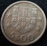 monedas de Europa - Portugal -  1968 (Reverso)