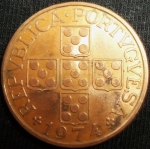 monedas de Europa - Portugal -  1974 (Anverso)