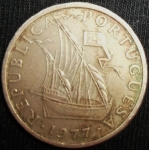 monedas de Europa - Portugal -  1977 (Anverso)