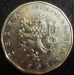 monedas de Europa - Rep�blica Checa -  1993 (Anverso)