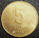 monedas de America - Argentina -  2005 (Reverso)