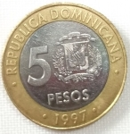 monedas de America - Rep Dominicana -  1997 (Reverso)