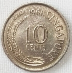 monedas de Asia - Singapur -  1968 (Reverso)