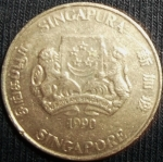 monedas de Asia - Singapur -  1990 (Anverso)