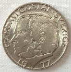 monedas de Europa - Suecia -  1977 (Anverso)