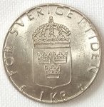 monedas de Europa - Suecia -  1977 (Reverso)