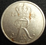 monedas de Europa - Dinamarca -  1961 (Anverso)