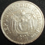 monedas de America - Ecuador -  1971 (Anverso)