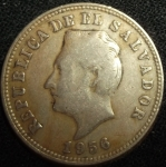 monedas de America - El Salvador -  1956 (Anverso)