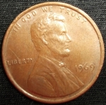 monedas de America - Estados Unidos -  1969 (Anverso)