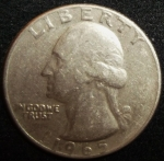 monedas de America - Estados Unidos -  1965 (Anverso)