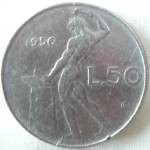 monedas de Europa - Italia -  1956 (Anverso)