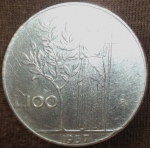 monedas de Europa - Italia -  1957 (Reverso)