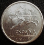 monedas de Europa - Espa�a -  1945 (Anverso)