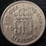 monedas de Europa - Reino Unido -  1947 (Reverso)