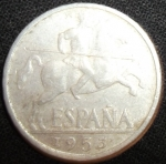 monedas de Europa - Espa�a -  1953 (Anverso)