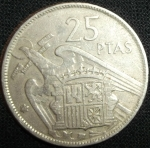 monedas de Europa - Espa�a -  1957 (Reverso)