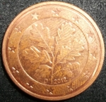 monedas de Europa - Alemania -  2012 (Reverso)