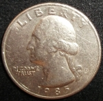 monedas de America - Estados Unidos -  1985 (Anverso)