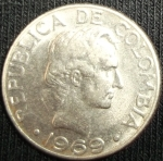 monedas de America - Colombia -  1969 (Anverso)