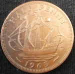 monedas de Europa - Reino Unido -  1963 (Reverso)