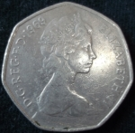 monedas de Europa - Reino Unido -  1969 (Anverso)