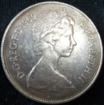 monedas de Europa - Reino Unido -  1969 (Anverso)