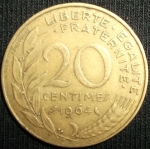monedas de Europa - Francia -  1964 (Reverso)