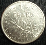 monedas de Europa - Francia -  1968 (Reverso)