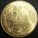monedas de Europa - Francia -  1968 (Reverso)