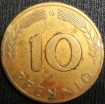 monedas de Europa - Alemania -  1950 (Reverso)